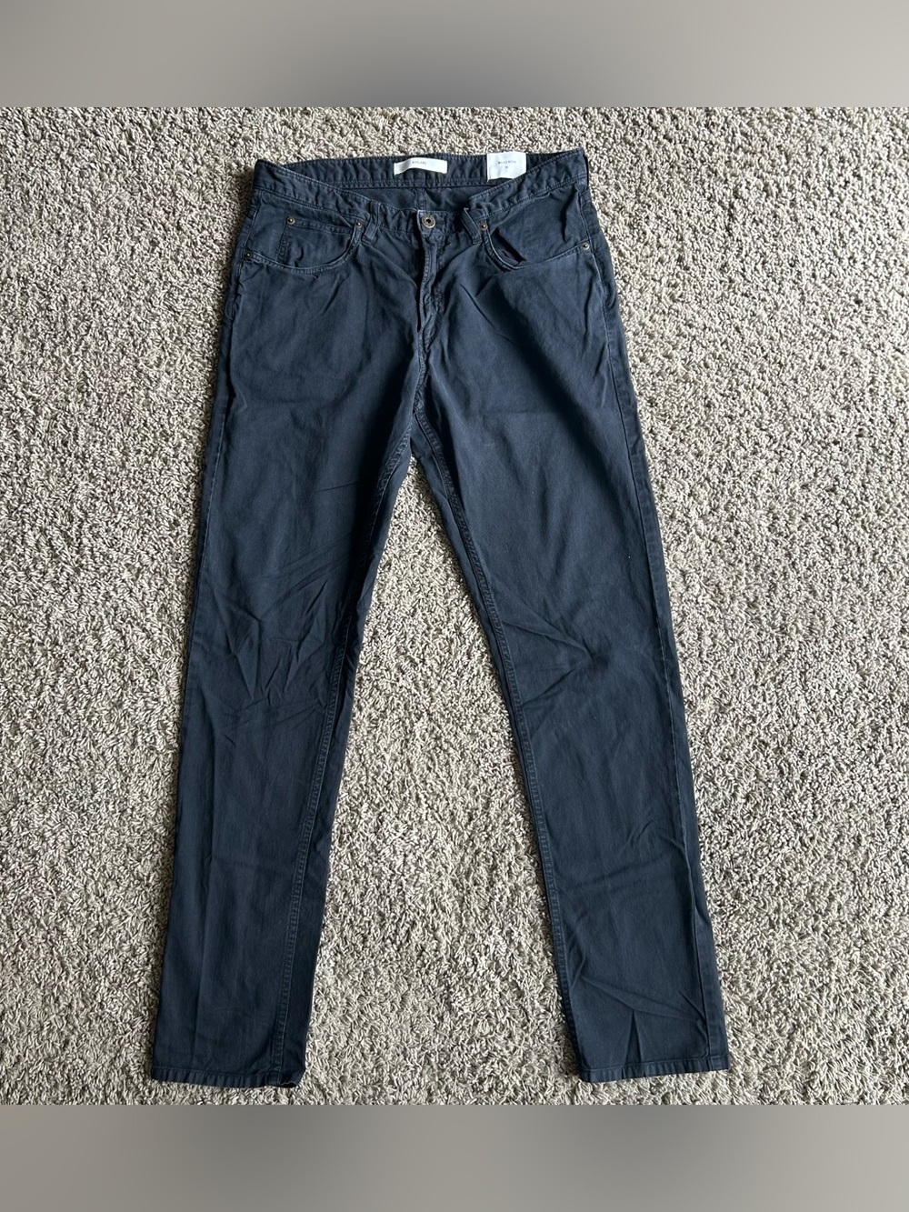 Billy Reid Ashland Jeans Mens 34x33 Washed Charcoal  Corduroy Straight 5 Pocket